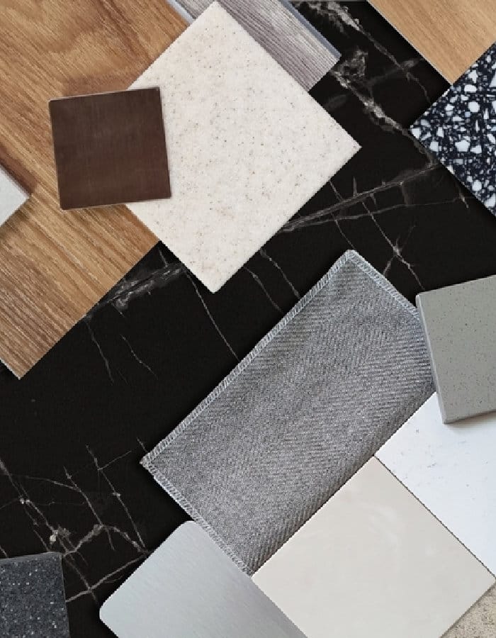 Interior,Material,Samples,Contains,Panels,And,Tiles.,Interior,Moodboard,Including