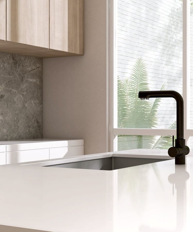 Modern,White,Kitchen,Island,With,Sink,,Wooden,Cabinet,,Cupboard,,Gray